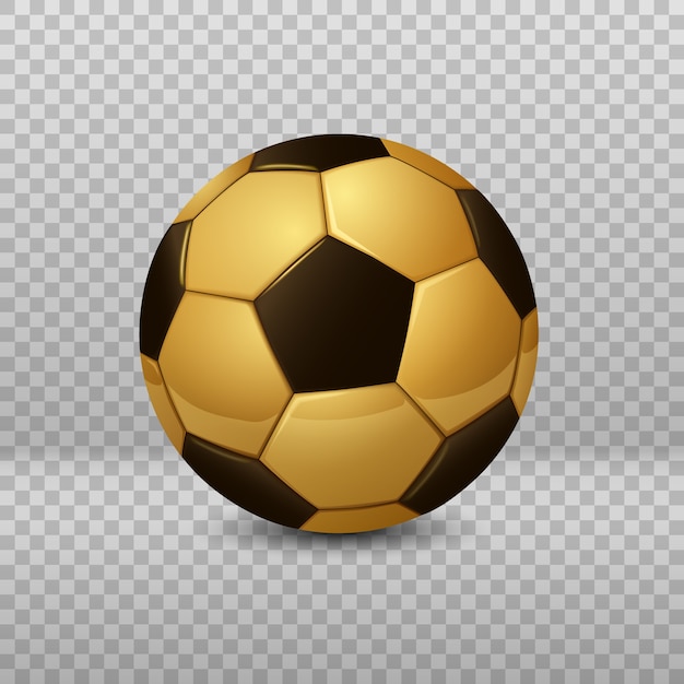 Vector detailed golden soccer ball isolated