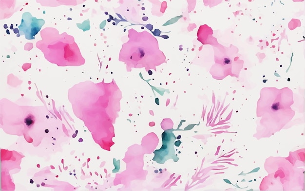 Vector detailed hand painted pink watercolour background