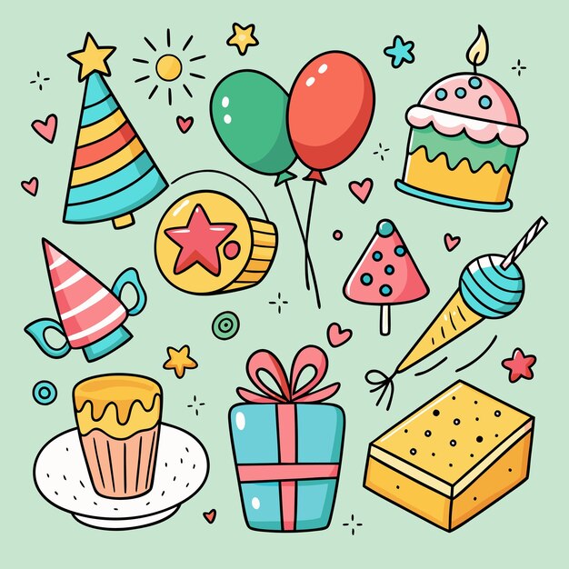 Vector detailed holidays and celebrations icons set vector graphics