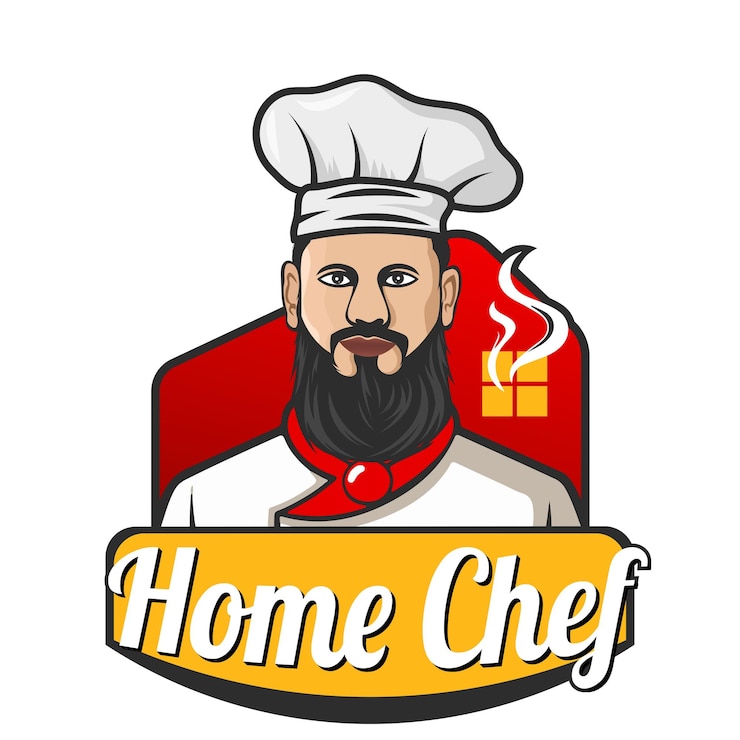 Detailed Home Chef logo template