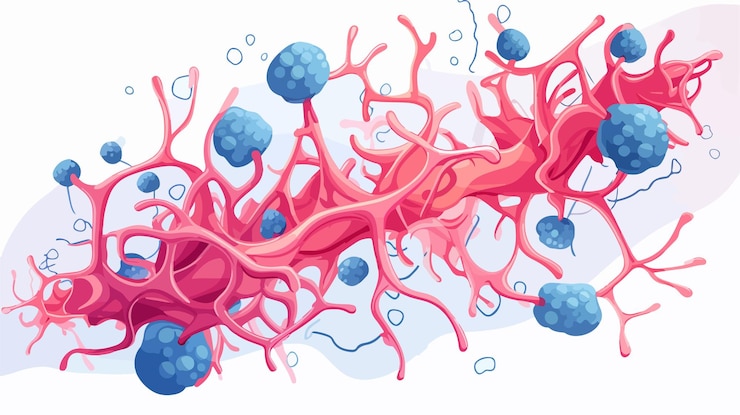 Vector detailed human alveoli structure vector illustration