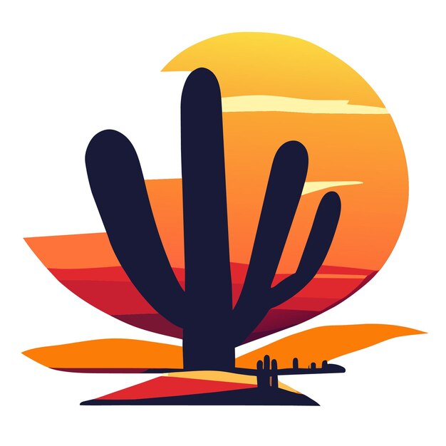 Detailed Isolated Cactus Vector Graphic on White