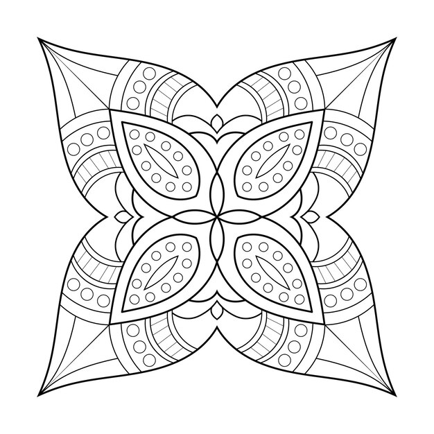 Detailed line ornamental Mandala illustration