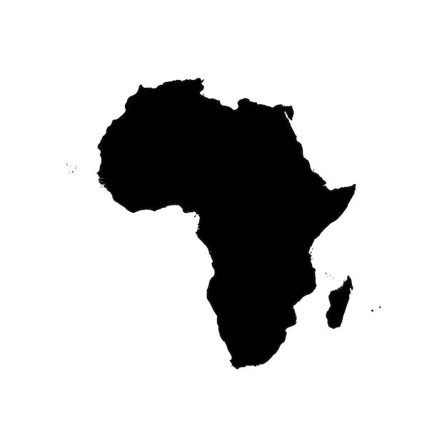 Vettore mappa dettagliata dell'africa