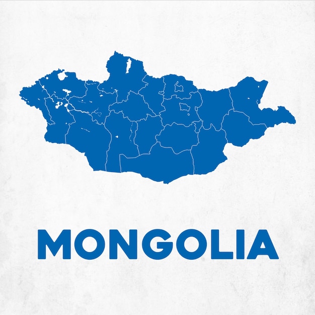 Vector detailed mongolia map