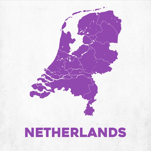 Vector detailed netherlands map