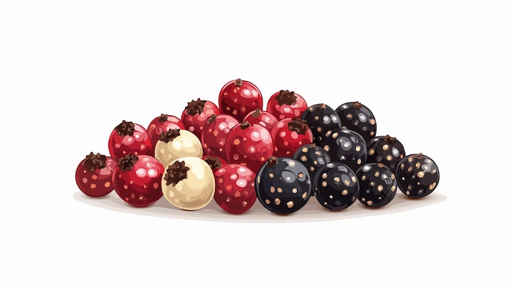 Vector detailed peppercorn vector illustration for culinary designs