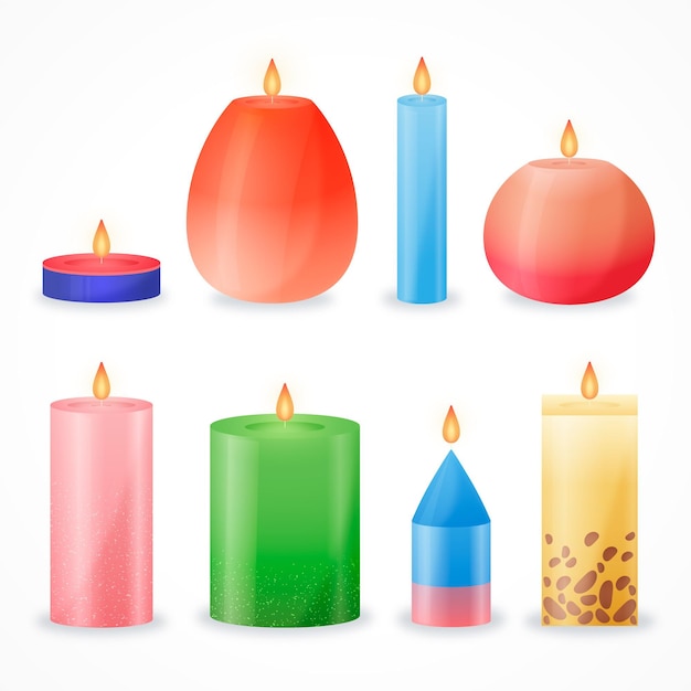 Detailed scented candle collection