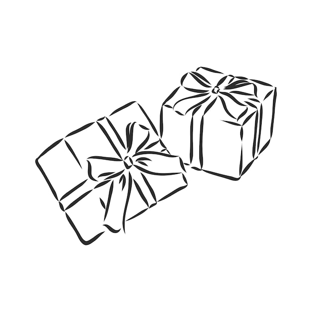 Continuous one line drawing template gifts box with party concept. Bday  presents cardboard box or banner template with happy birthday typography.  Single line draw design vector graphic illustration 8721846 Vector Art at