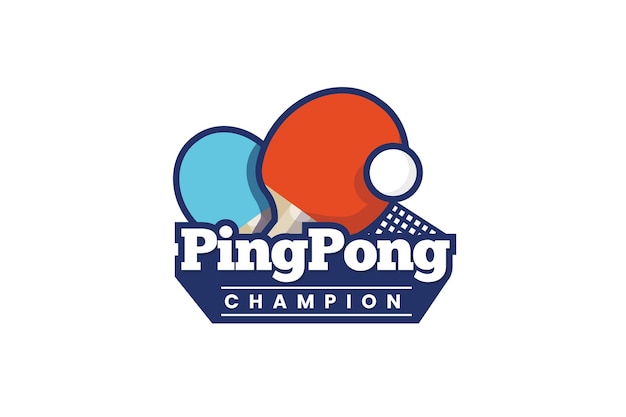 Detailed table tennis logo