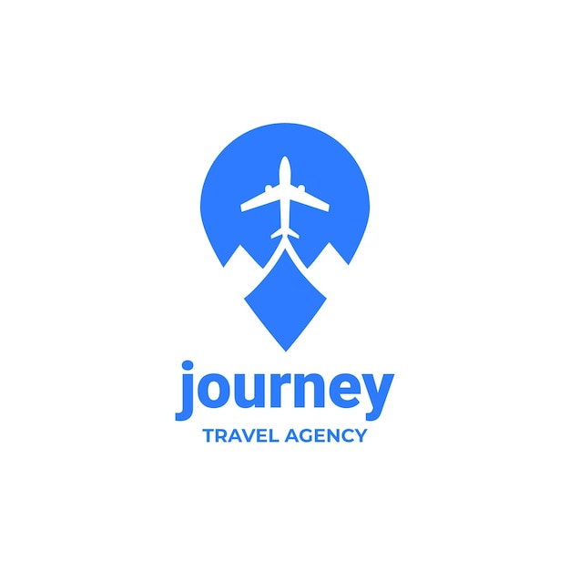 Vector detailed travel logo for agency