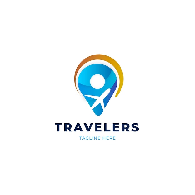 Detailed travel logo template