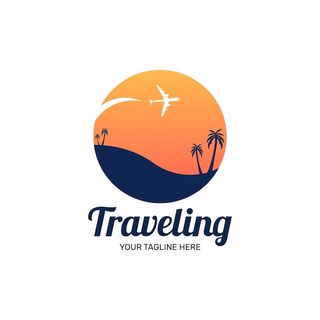 Vector detailed travel logo