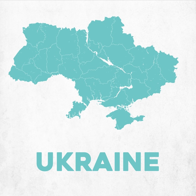 Vettore mappa dettagliata dell'ucraina