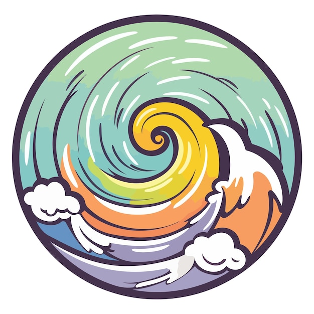Vector detailed vector of a hurricane icon perfect for natural disaster graphics