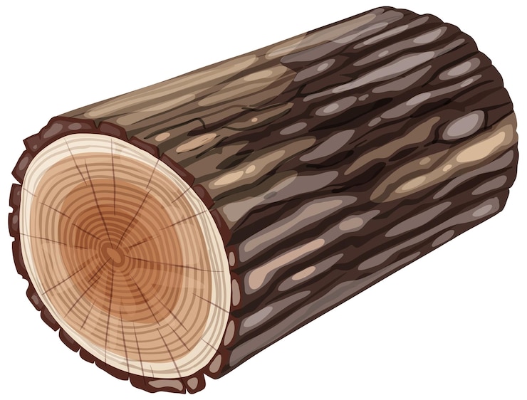 Vector detailed vector illustration of a log