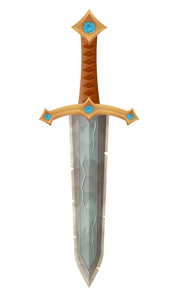 Vector ベクトルイラスト 幻想と古代の武器の剣