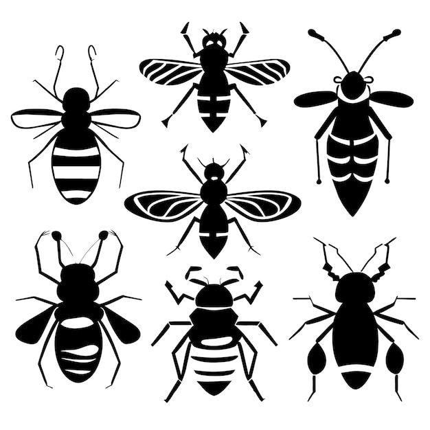 Vector detailed vector illustration of tiny insects