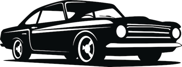 Detailed Vector Image of a Black Car Exhibiting Impeccable Design Vector Illustration that Brings th
