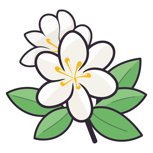 Detailed vector of a jasmine icon ideal for nature themed graphics