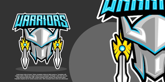 Detailed warrior esport gaming mascot