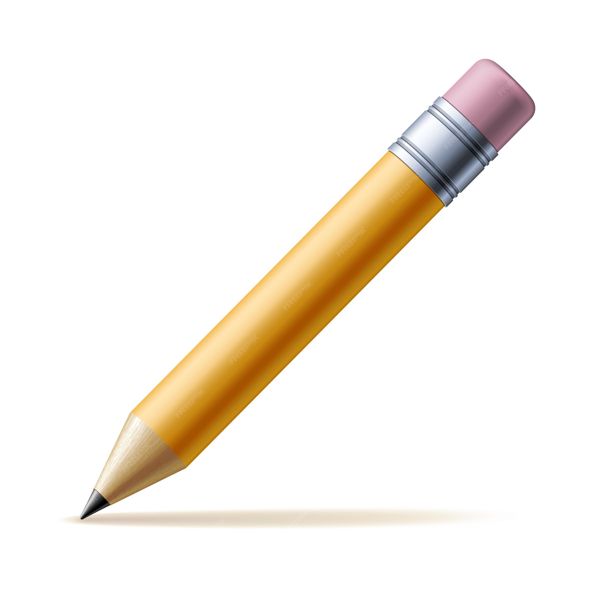 Premium Vector | Detailed yellow pencil isolated.