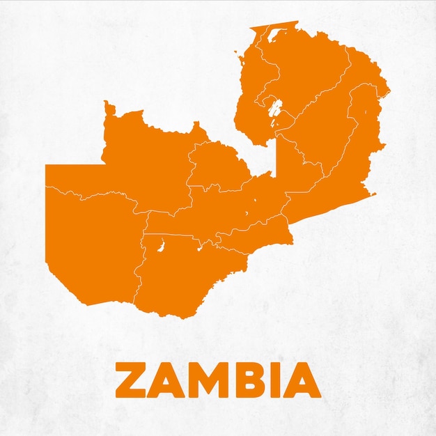 Vector detailed zambia map