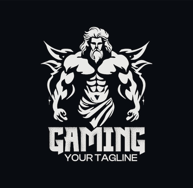 Detailed zeus character illustration esports gaming logo