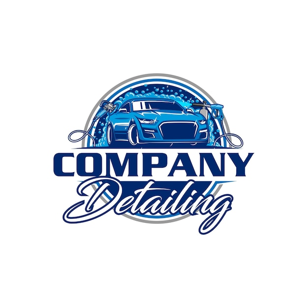 Vector detailing car logo and car wash logo