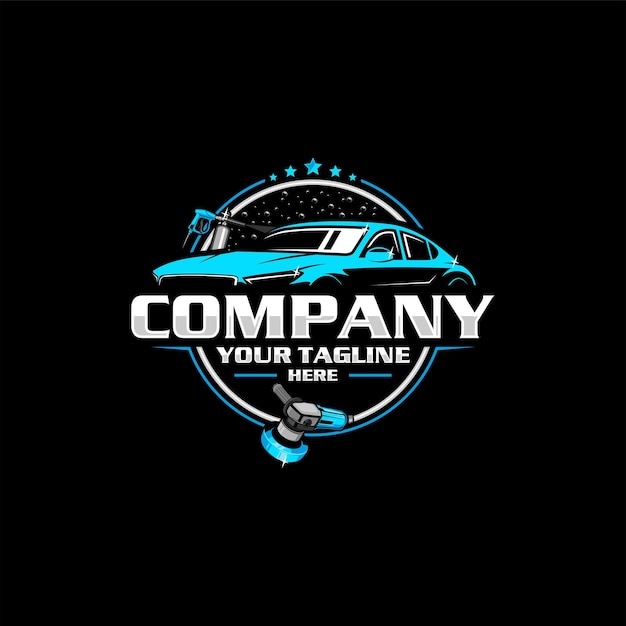 Vector detailing car logo and car wash logo