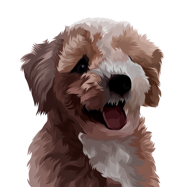 Vector detailing dog illustration