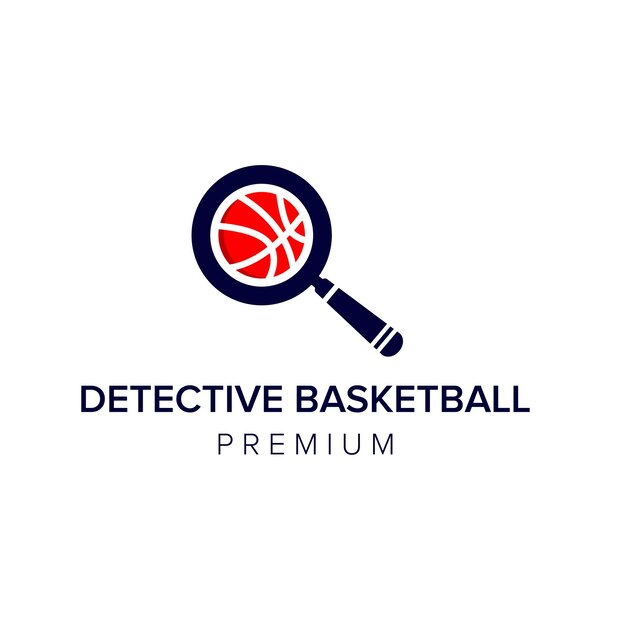 detective basketbal logo vector pictogrammalplaatje