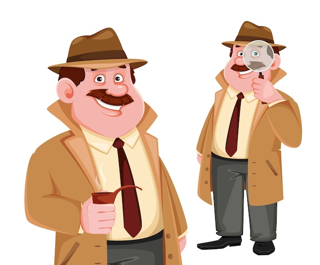 Detective character set of two poses