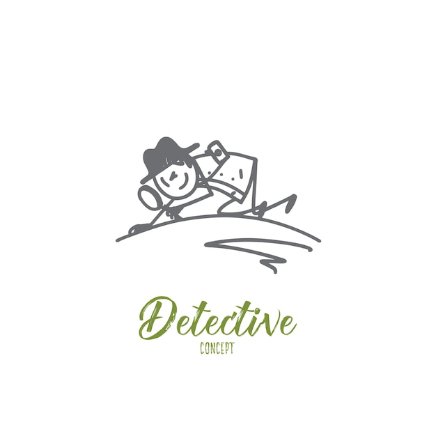 Detective concept illustratie