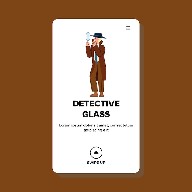 Detective glas vector