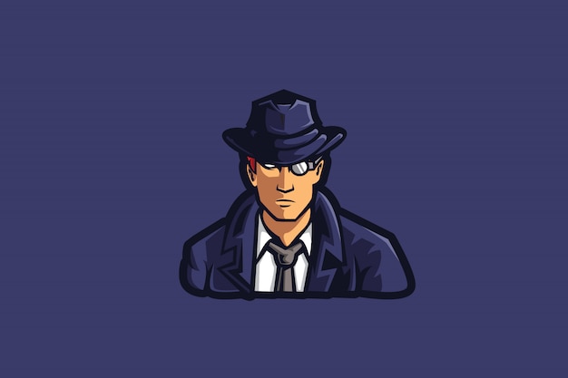 Vector detective guy e sports