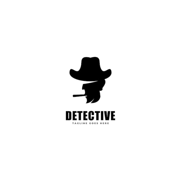 Vettore modello vettoriale dell'icona del logo del detective