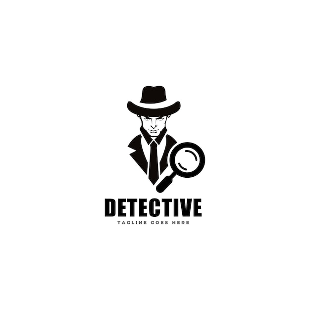 Vector detective logo icoon vector sjabloon