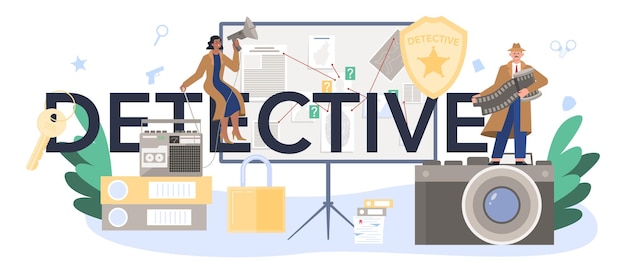 Detective typografische header
