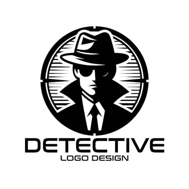 detective vector logo design