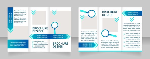 Detectivebureau driebladige brochure sjabloonontwerp