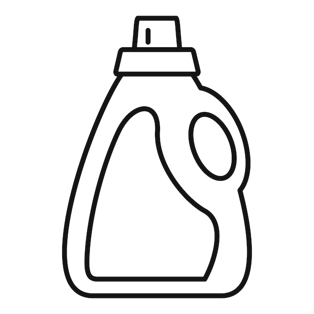洗剤ボトルのアイコン白い背景に分離された Web デザインの概要洗剤ボトル ベクトル アイコン