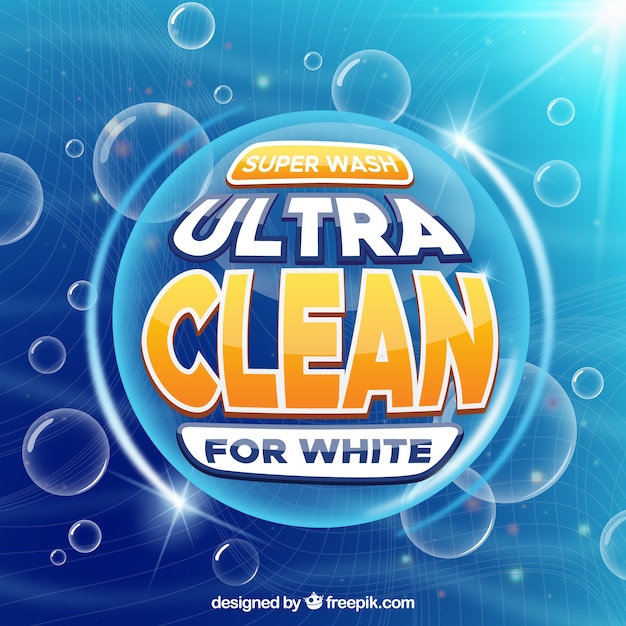 Vector detergent bubbles background