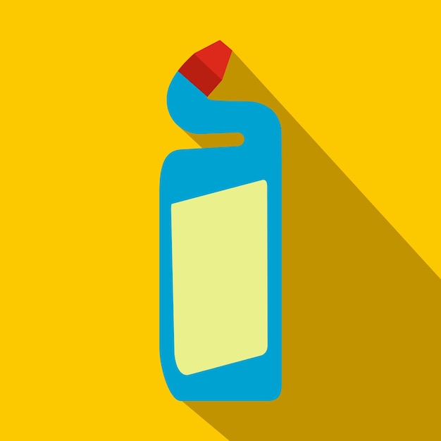 Detergent flat icon with shadow on a yellow background