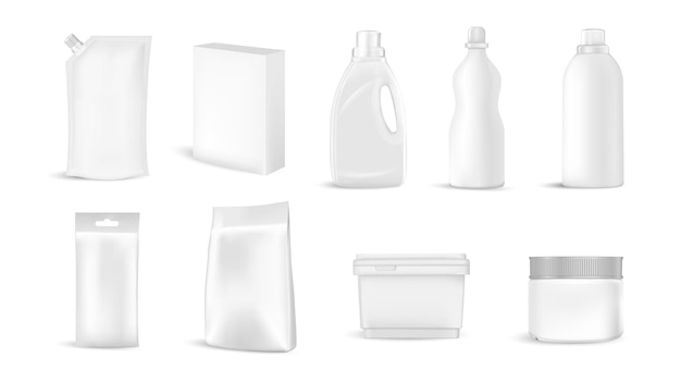 Detergent Packaging Mockup Set