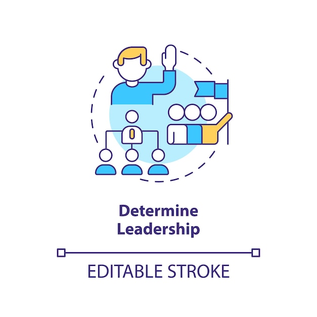 Determine leadership concept icon