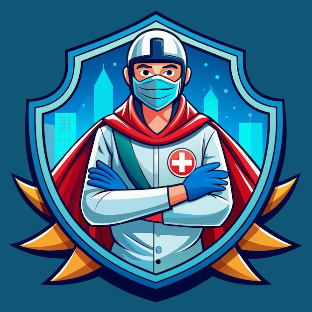 Determined Paramedic Superhero