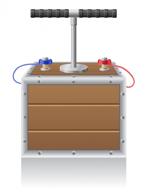 Vector detonating fuse vector illustration