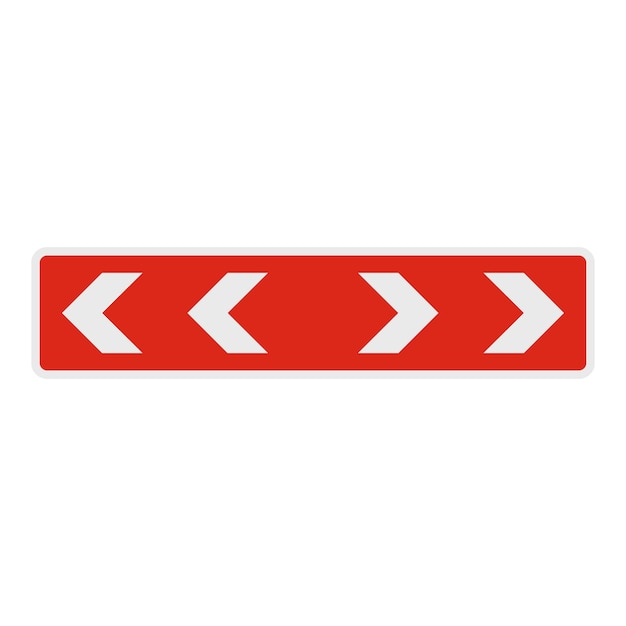 Detour of obstacle on the left icon Flat illustration of detour of obstacle on the left icon for web