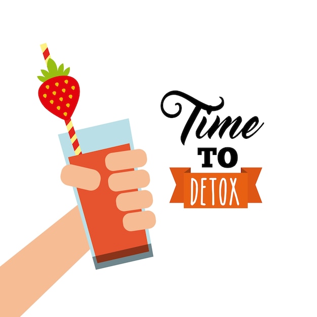 Vector detox icon. organic food design. vector graphic